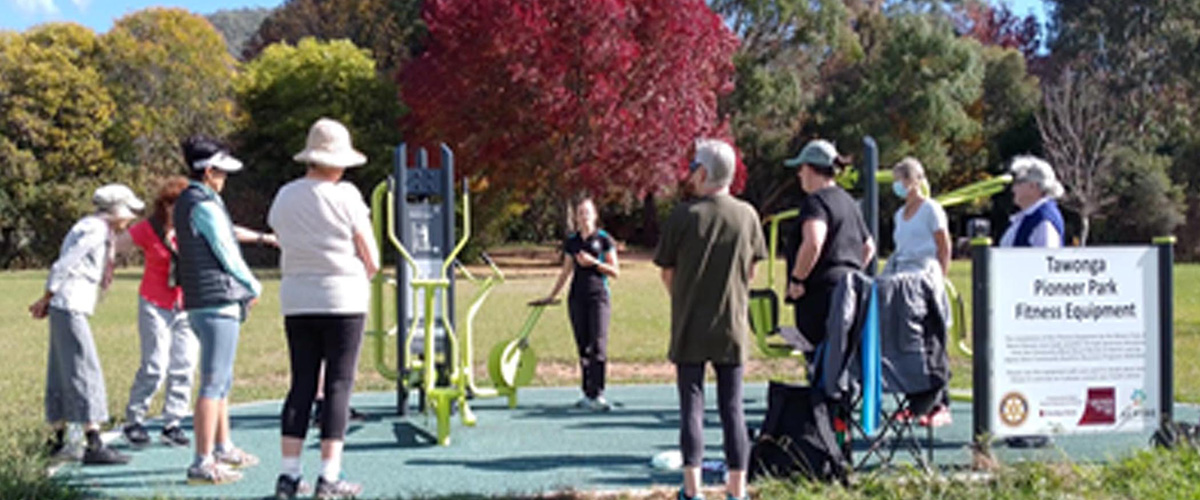 tawonga outdoor fitness equipment class