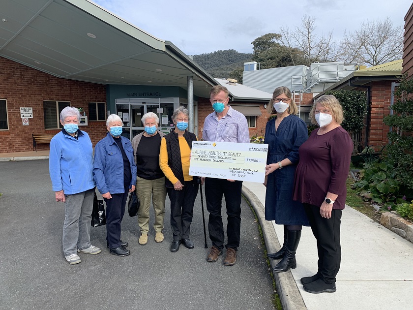 Mt Beauty Hospital Op Shop makes its largest donation on record